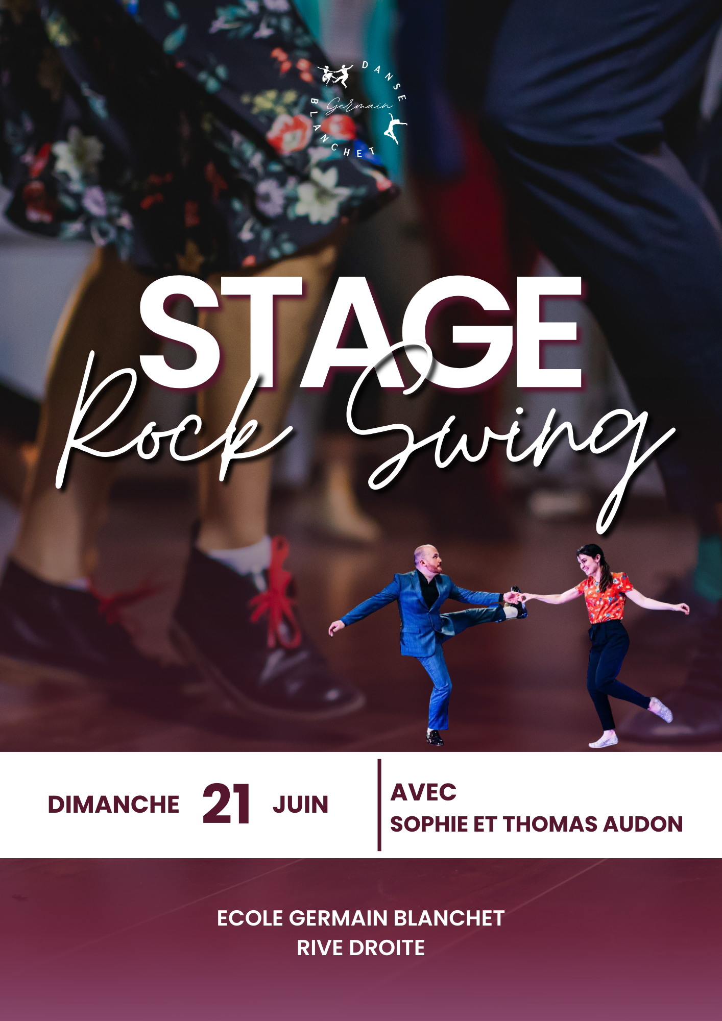 Affiche Stage Rock Champions du Monde Boogie - Stages danse Rouen