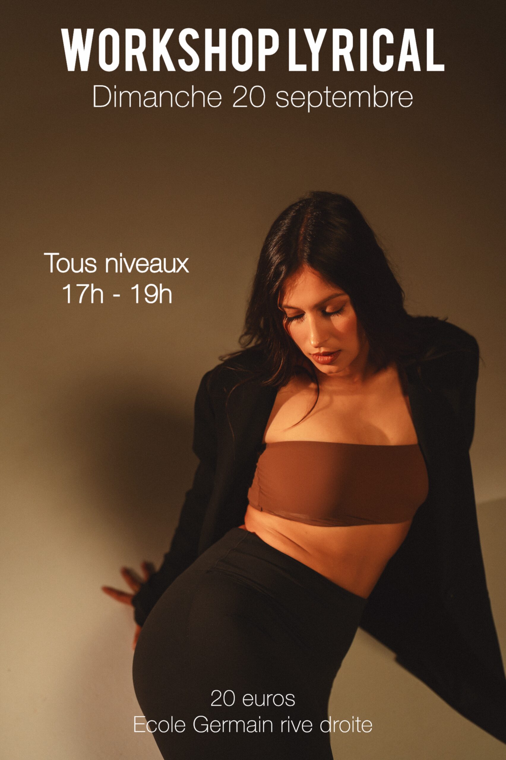 Affiche workshop Lyrical avec Camilia – École de danse Rive Droite Rouen